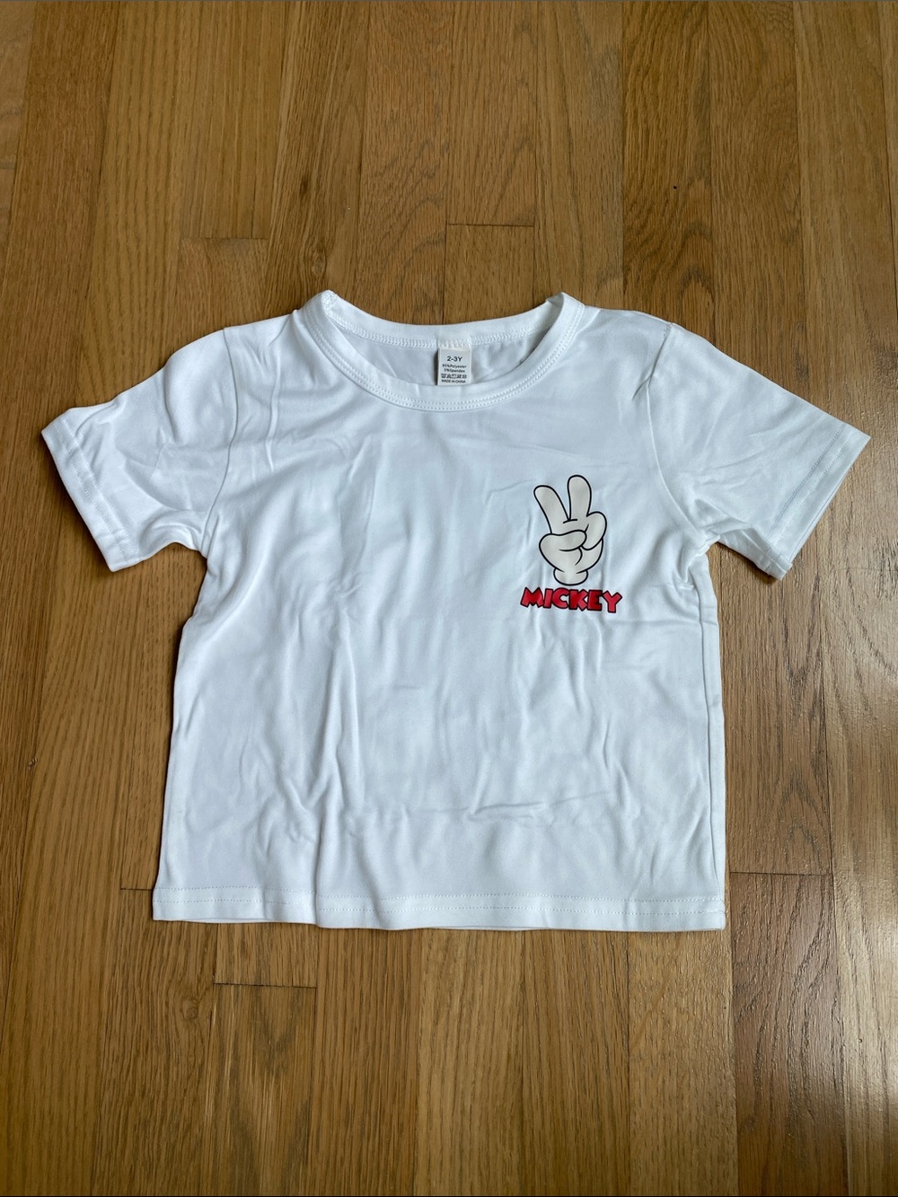 Kids 2-3 Y Mickey Mouse White Graphic Tee - Short Sleeve